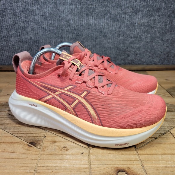 Asics Shoes - ASICS GEL-NIMBUS 27 Women's Size 9.5 'DARK PINK CLAY/ORANGE GLOW' Running Shoes